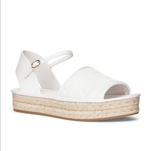 Authentic Fendi leather espadrilles sandal